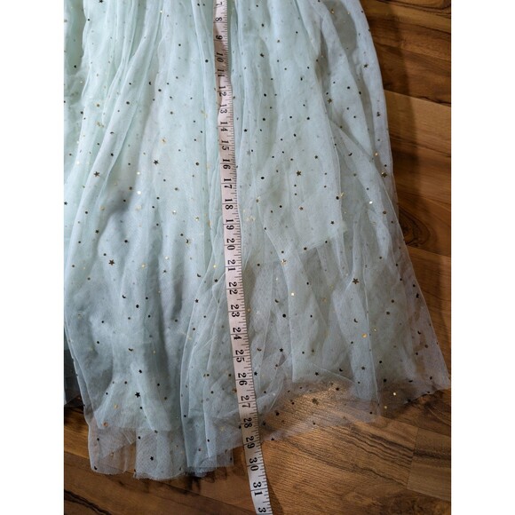 Elestory Tulle Midi Skirt Women's Large Blue Gold Stars Angelic Fairycore Whimsy - Picture 8 of 10